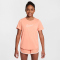 NIKE One Dri-FIT kurzarm Trainingsshirt Mädchen 844 - apricot agate/white S (128-137 cm)