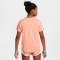 NIKE One Dri-FIT kurzarm Trainingsshirt Mädchen 844 - apricot agate/white S (128-137 cm)