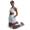 NIKE Sportswear Classic Wovens Mid-Waist Shorts Damen 100 - white/black XS