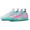 NIKE Jr. Mercurial Vapor 16 Academy TF Multinocken-Fußballschuhe Kinder 301 - ocean cube/pink blast 32