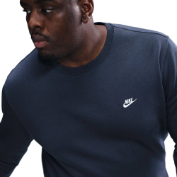NIKE Club Crew Fleece-Sweatshirt Herren 451 - obsidian/white M