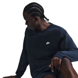 NIKE Club Crew Fleece-Sweatshirt Herren 451 - obsidian/white 3XL