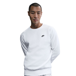 NIKE Club Crew Fleece-Sweatshirt Herren 100 - white/black M