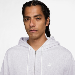 NIKE Club French Terry Kapuzenjacke Herren 051 - birch heather/white/white S