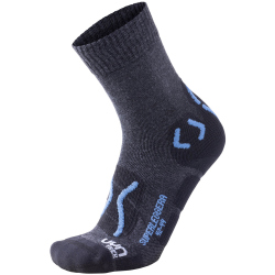 UYN Superleggera Trekkingsocken mit Cool-Air-Flow Technologie aus Natex Herren anthrazit/avio 39-41