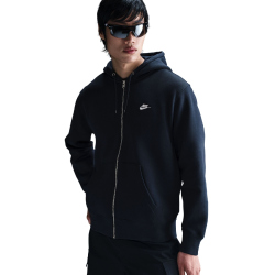 NIKE Club Fleece-Kapuzenjacke Herren 451 - obsidian/obsidian/white S