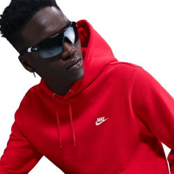 NIKE Club Fleece-Hoodie Herren 657 - university red/university red/white S