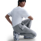 NIKE Club Fleece Jogginghose Herren 063 - dk grey heather/lt smoke grey/white S