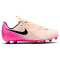 NIKE Jr. Phantom GX 2 Academy FG/MG Fußballschuhe Kinder 800 - crimson tint/black-pink blast 36.5