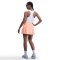 NIKE Victory Dri-FIT Mid-Waist Skort Damen 844 - apricot agate/white S