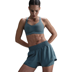 NIKE One Dri-FIT Mid-Rise 3" 2in1 Shorts Damen 006 - smokey blue/reflective silv L