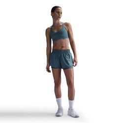 NIKE One Dri-FIT Mid-Rise 3" 2in1 Shorts Damen 006 - smokey blue/reflective silv L