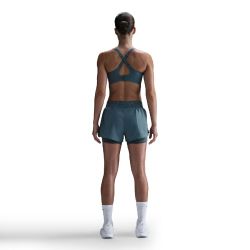 NIKE One Dri-FIT Mid-Rise 3" 2in1 Shorts Damen 006 - smokey blue/reflective silv L