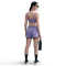 NIKE One Dri-FIT Mid-Rise 3" Fitnessshorts Damen 527 - dusty amethyst/reflective silv XL