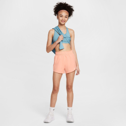 NIKE One Dri-FIT High-Waist Woven Trainingsshorts Mädchen 844 - apricot agate/white L (146-156 cm)