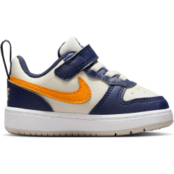 NIKE Court Borough Low Recraft Baby-Sneaker 126 - lt orewood brn/orange peel-midnight navy 18.5