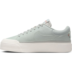 NIKE Court Legacy Lift Plateau Sneaker Damen 003 - light silver/feather-sail-picante red 40.5