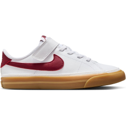 NIKE Court Legacy Sneaker Jungen 132 - white/team red-gum yellow 33