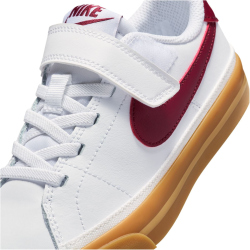 NIKE Court Legacy Sneaker Jungen 132 - white/team red-gum yellow 33