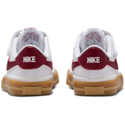 NIKE Court Legacy Sneaker Jungen 132 - white/team red-gum yellow 33