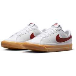 NIKE Court Legacy Sneaker Jungen 132 - white/team red-gum yellow 38