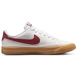 NIKE Court Legacy Sneaker Jungen 132 - white/team red-gum yellow 38