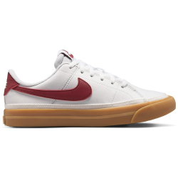 NIKE Court Legacy Sneaker Jungen 132 - white/team red-gum yellow 38