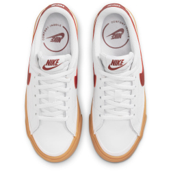 NIKE Court Legacy Sneaker Jungen 132 - white/team red-gum yellow 38