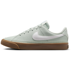 NIKE Court Legacy Sneaker Jungen 006 - light silver/white-gum dark brown 38