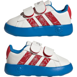 adidas x Marvel Spider-Man Grand Court Sneaker Kinder JQ8072 - cloud white/pure ruby/bright blue 19