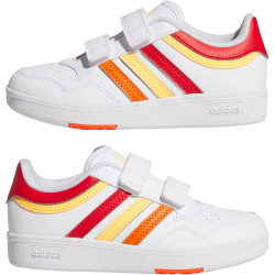adidas Hoops 4.0 Sneaker Kinder JQ7866 - cloud white/better scarlet/flash orange 28