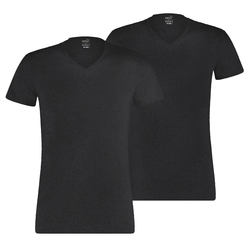 2er Pack PUMA BASIC V-NECK T-Shirt black M