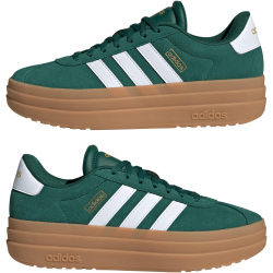 adidas VL Court Bold Plateau Sneaker Damen JP6917 - collegiate green/cloud white/gold met. 40 2/3