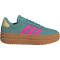 adidas VL Court Bold Plateau Sneaker Kinder JQ4482 - powder teal/shock pink/powder yellow 38 2/3
