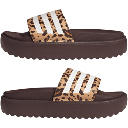 adidas Platform adilette Plateau Badelatschen Damen JR9234 - shadow brown/cloud white/magic beige 37