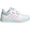 adidas Tensaur Hook and Loop Sneaker JQ2868 - cloud white/clear pink/semi flash aqua 35