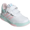 adidas Tensaur Hook and Loop Sneaker JQ2868 - cloud white/clear pink/semi flash aqua 35