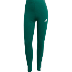 adidas Essentials 3-Streifen Baumwoll Leggings Damen KB7663 - collegiate green/white M