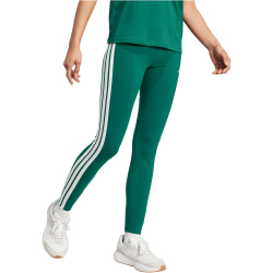 adidas Essentials 3-Streifen Baumwoll Leggings Damen KB7663 - collegiate green/white M