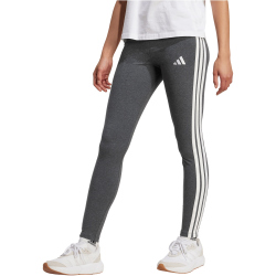 adidas Essentials 3-Streifen Baumwoll Leggings Damen JZ3299 - dark grey heather/white XS