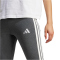 adidas Essentials 3-Streifen Baumwoll Leggings Damen JZ3299 - dark grey heather/white XS