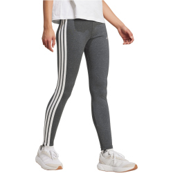 adidas Essentials 3-Streifen Baumwoll Leggings Damen JZ3299 - dark grey heather/white XL