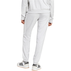 adidas Essentials 3-Streifen French Terry Cuffed Trainingshose Damen JD5311 - light grey heather/white XS