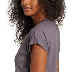 adidas Essentials Linear Baumwoll T-Shirt Damen JC8236 - grey strata/white XS