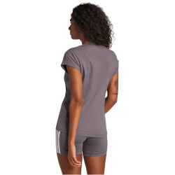 adidas Essentials Linear Baumwoll T-Shirt Damen JC8236 - grey strata/white XS