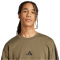 adidas Essentials 3-Streifen Sweatshirt Herren KB7648 - olive strata/black S