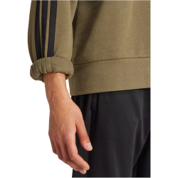 adidas Essentials 3-Streifen Sweatshirt Herren KB7648 - olive strata/black M