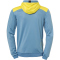 Kempa Emotion 2.0 Hood Jacke dove blau/limonengelb 3XL