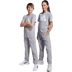 adidas Essentials Cargohose Kinder JV9996 - medium grey heather/white 164