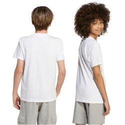 adidas Essentials T-Shirt Kinder KB7310 - white/blue fusion/glow blue 164